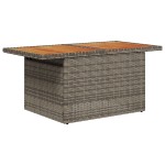 Set 9 Piese Canapea Grădină cu Perne Gri Ratan Poly Set 9 Piese Canapea Grădină cu Perne Gri Ratan Poly