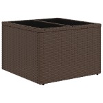 Set canapea de grădină vidaXL 8 piese cu perne maro din ratan poli