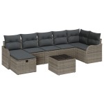 vidaXL Set de canapele pentru grădină 8 pcs Gri 287.5 x 122.5 x 85 cm