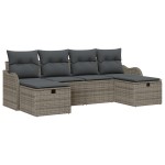 vidaXL Set de canapele pentru grădină 6 pcs Gri 231 x 117 x 85 cm
