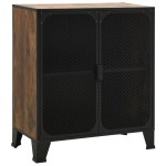 vidaXL Dulap de depozitare în stil rustic,maro,72x36x82cm,metal și MDF