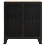 vidaXL Dulap de depozitare în stil rustic,maro,72x36x82cm,metal și MDF