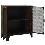 vidaXL Dulap de depozitare în stil rustic,maro,72x36x82cm,metal și MDF