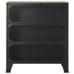 vidaXL Dulap de depozitare ,maro rustic,72x36x82cm,metal și MDF