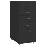 vidaXL Fișet mobil, negru, 28x41x69 cm, metal vidaXL Fișet mobil, negru, 28x41x69 cm, metal