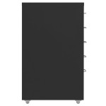 vidaXL Fișet mobil, negru, 28x41x69 cm, metal vidaXL Fișet mobil, negru, 28x41x69 cm, metal