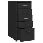 vidaXL Fișet mobil, negru, 28x41x69 cm, metal vidaXL Fișet mobil, negru, 28x41x69 cm, metal