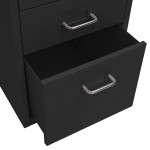 vidaXL Fișet mobil, negru, 28x41x69 cm, metal vidaXL Fișet mobil, negru, 28x41x69 cm, metal