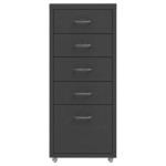 vidaXL Fișet mobil, antracit, 28x41x69 cm, metal vidaXL Fișet mobil, antracit, 28x41x69 cm, metal