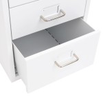 vidaXL Fișet mobil, alb, 28x41x69 cm, metal vidaXL Fișet mobil, alb, 28x41x69 cm, metal