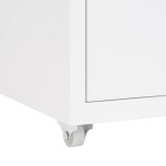 vidaXL Fișet mobil, alb, 28x41x69 cm, metal vidaXL Fișet mobil, alb, 28x41x69 cm, metal
