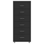vidaXL Fișet mobil, negru, 28x41x69 cm, metal vidaXL Fișet mobil, negru, 28x41x69 cm, metal