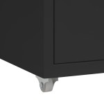 vidaXL Fișet mobil, negru, 28x41x69 cm, metal vidaXL Fișet mobil, negru, 28x41x69 cm, metal
