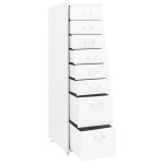 vidaXL Fișet mobil, alb, 28x41x109 cm, metal vidaXL Fișet mobil, alb, 28x41x109 cm, metal