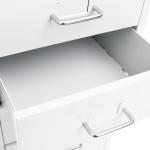 vidaXL Fișet mobil, alb, 28x41x109 cm, metal vidaXL Fișet mobil, alb, 28x41x109 cm, metal