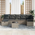 vidaXL Set de canapele pentru grădină 8 pcs Gri 287 x 122 x 85 cm
