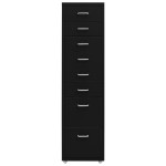 vidaXL Fișet mobil, negru, 28x41x109 cm, metal vidaXL Fișet mobil, negru, 28x41x109 cm, metal