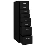 vidaXL Fișet mobil, negru, 28x41x109 cm, metal vidaXL Fișet mobil, negru, 28x41x109 cm, metal
