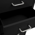 vidaXL Fișet mobil, negru, 28x41x109 cm, metal vidaXL Fișet mobil, negru, 28x41x109 cm, metal