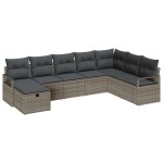 vidaXL Set de canapele pentru grădină 8 pcs Gri 287 x 177 x 85 cm