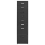 vidaXL Fișet mobil, antracit, 28x41x109 cm, metal vidaXL Fișet mobil, antracit, 28x41x109 cm, metal