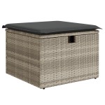 vidaXL Set de canapele pentru grădină cu pernă 8 pcs Gri deschis