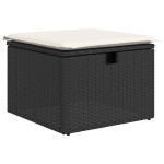 vidaXL Set de canapele pentru grădină cu pernă 9 pcs negru și crem vidaXL Set de canapele pentru grădină cu pernă 9 pcs negru și crem