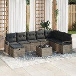 vidaXL Set de canapele pentru grădină 9 pcs Gri 287 x 177 x 85 cm vidaXL Set de canapele pentru grădină 9 pcs Gri 287 x 177 x 85 cm