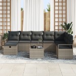 vidaXL Set de canapele pentru grădină 9 pcs Gri 287 x 177 x 85 cm vidaXL Set de canapele pentru grădină 9 pcs Gri 287 x 177 x 85 cm