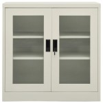vidaXL Dulap de birou, gri deschis, 90x40x90 cm, oțel vidaXL Dulap de birou, gri deschis, 90x40x90 cm, oțel
