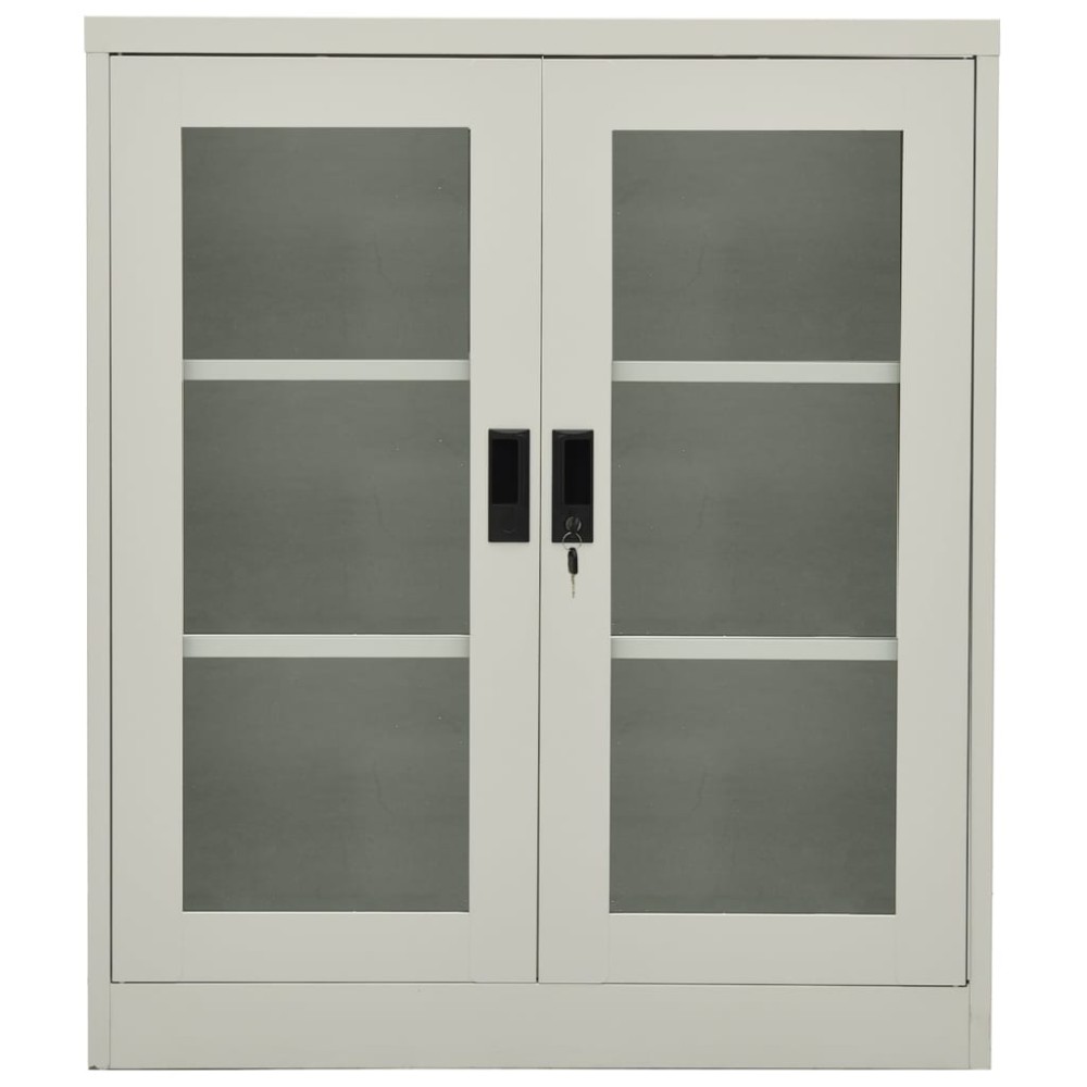 vidaXL Dulap de birou, gri deschis, 90x40x105 cm, oțel
