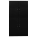 vidaXL Dulap de birou, negru, 90x40x180 cm, oțel vidaXL Dulap de birou, negru, 90x40x180 cm, oțel
