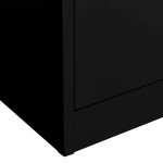 vidaXL Dulap de birou, negru, 90x40x180 cm, oțel vidaXL Dulap de birou, negru, 90x40x180 cm, oțel