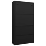 vidaXL Dulap de birou, negru, 90x40x180 cm, oțel