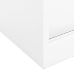 vidaXL Dulap de birou cu ușă glisantă, alb, 90x40x90 cm, oțel