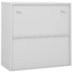 vidaXL Dulap de birou cu ușă glisantă, gri deschis, 90x40x90 cm, oțel