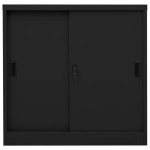 vidaXL Dulap de birou cu ușă glisantă, negru, 90x40x90 cm, oțel vidaXL Dulap de birou cu ușă glisantă, negru, 90x40x90 cm, oțel