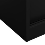 vidaXL Dulap de birou cu ușă glisantă, negru, 90x40x90 cm, oțel vidaXL Dulap de birou cu ușă glisantă, negru, 90x40x90 cm, oțel