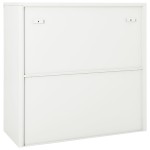 vidaXL Dulap cu ușă glisantă, alb, 90x40x90 cm, oțel