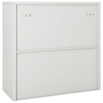 vidaXL Dulap cu ușă glisantă, gri deschis, 90x40x90 cm, oțel vidaXL Dulap cu ușă glisantă, gri deschis, 90x40x90 cm, oțel
