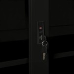 vidaXL Dulap cu ușă glisantă, negru, 90x40x90 cm, oțel