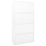 vidaXL Dulap de birou cu ușă glisantă, alb, 90x40x180 cm, oțel