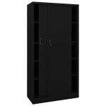 vidaXL Dulap de birou cu ușă glisantă, negru, 90x40x180 cm, oțel vidaXL Dulap de birou cu ușă glisantă, negru, 90x40x180 cm, oțel