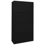 vidaXL Dulap de birou cu ușă glisantă, negru, 90x40x180 cm, oțel vidaXL Dulap de birou cu ușă glisantă, negru, 90x40x180 cm, oțel