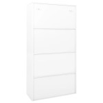 vidaXL Dulap de birou cu ușă glisantă, alb, 90x40x180 cm, oțel vidaXL Dulap de birou cu ușă glisantă, alb, 90x40x180 cm, oțel