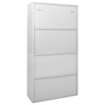 vidaXL Dulap de birou cu ușă glisantă, gri deschis, 90x40x180 cm, oțel