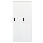 vidaXL Șifonier, alb, 80x50x180 cm, oțel vidaXL Șifonier, alb, 80x50x180 cm, oțel