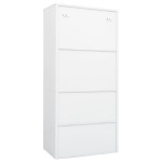 vidaXL Șifonier, alb, 80x50x180 cm, oțel vidaXL Șifonier, alb, 80x50x180 cm, oțel