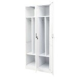 vidaXL Șifonier, alb, 80x50x180 cm, oțel vidaXL Șifonier, alb, 80x50x180 cm, oțel