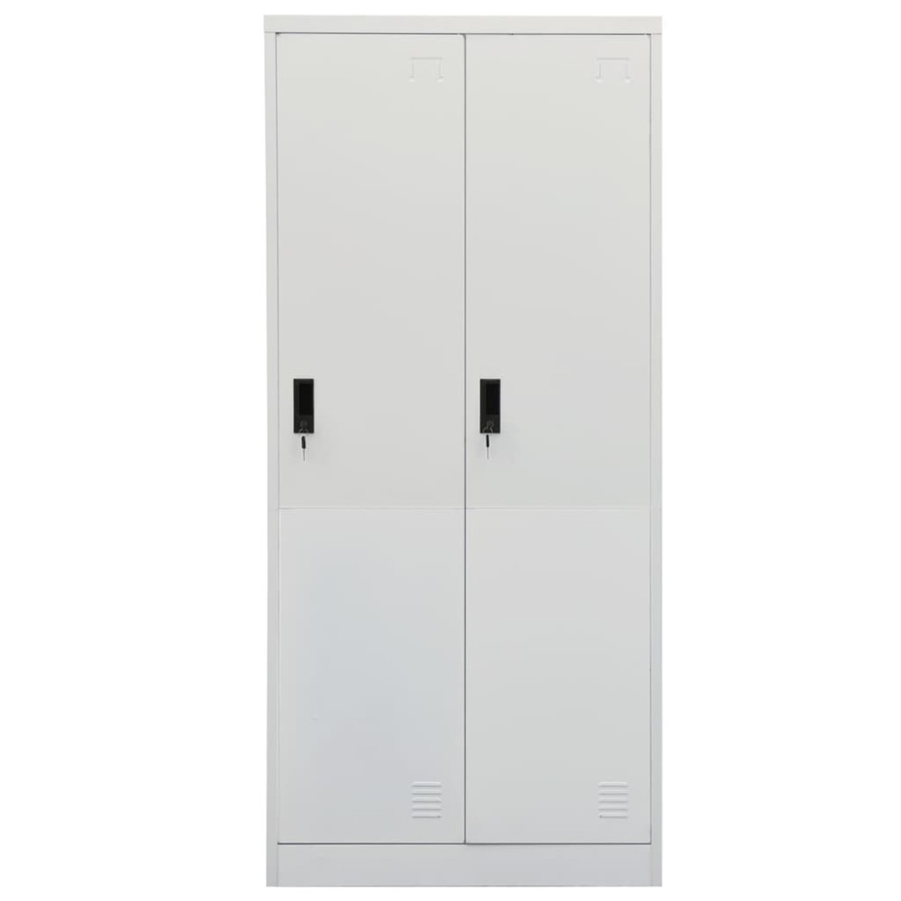 vidaXL Șifonier, gri deschis, 80x50x180 cm, oțel
